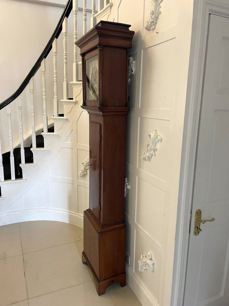 Antique George III 18th Century Quality Brass Faced 8 Day Longcase Clock by John Pollard of Crediton - Image 3